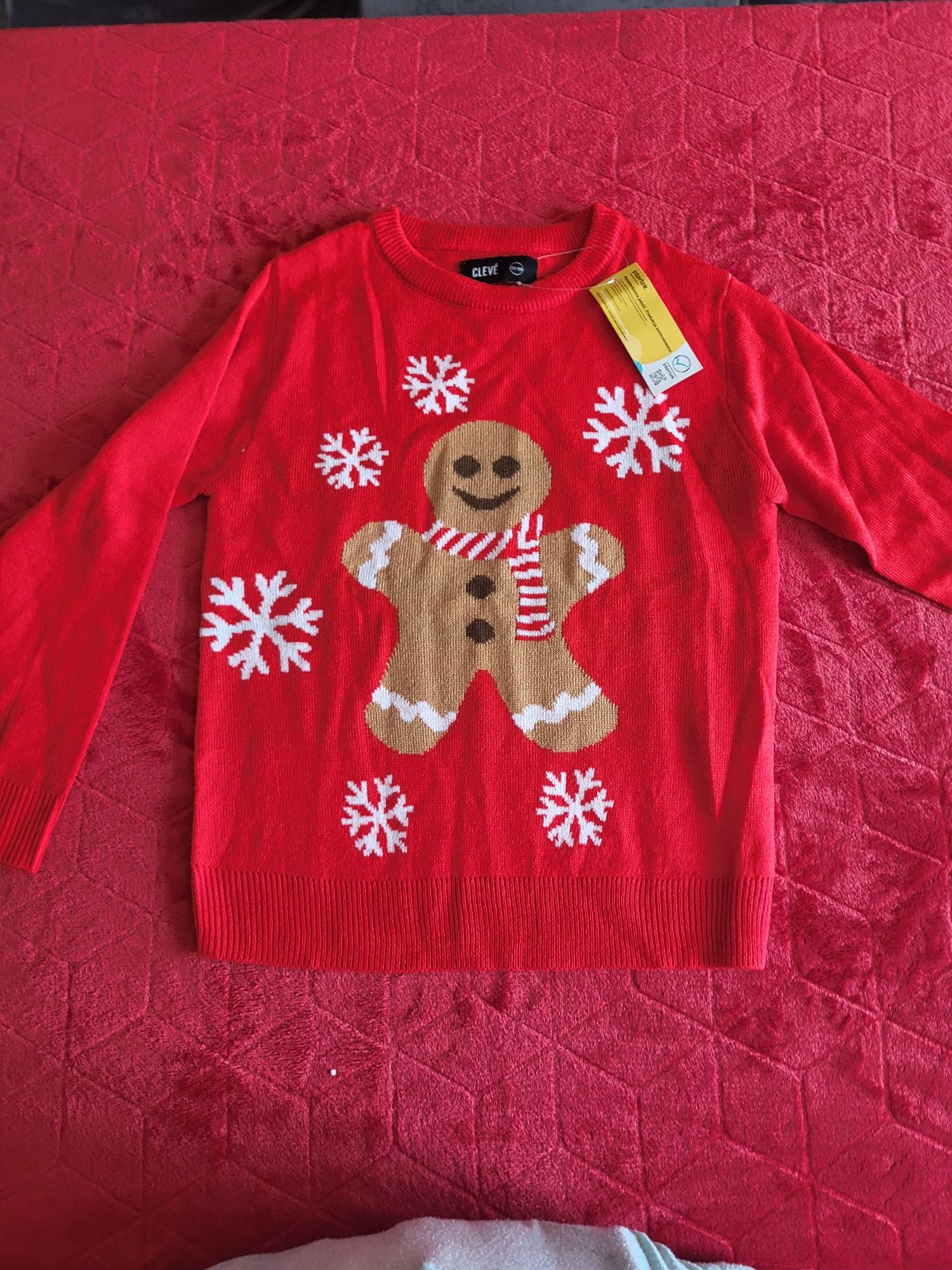 Sweter chłopięcy świąteczny 122-128 Cleve