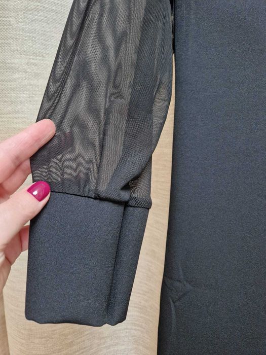 NOWA elegancka prosta czarna sukienka rozm 48