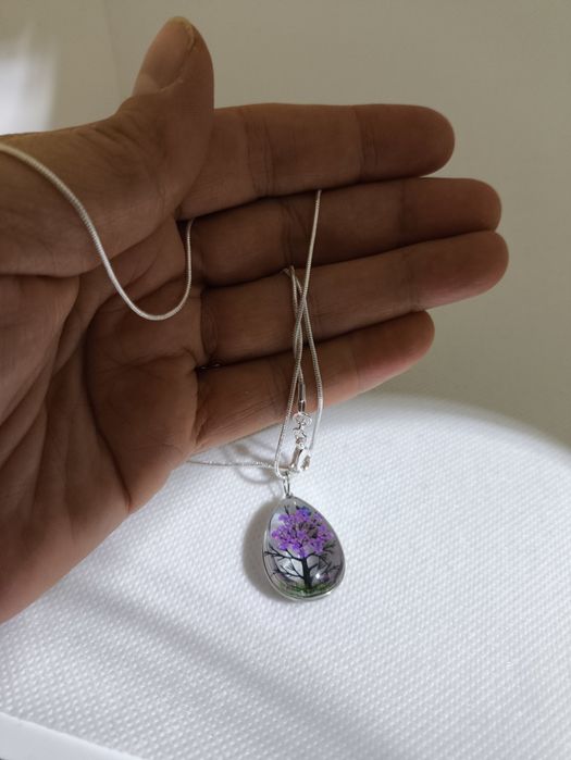 Łańcuszek posrebrzany z wisiorkiem