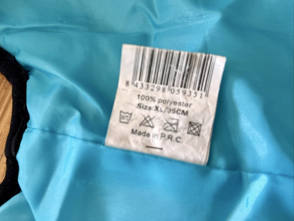 Capa de cão BPS acolchoada azul e branca