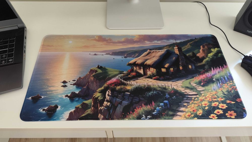 Podkładka Pod Mysz Myszkę Dla Graczy górska chata 30x60cm