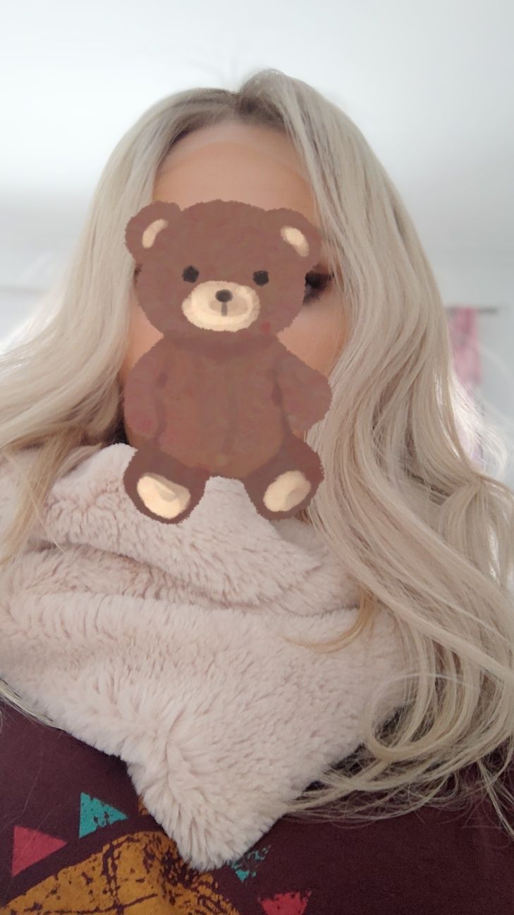 Peruka naturalna jasny blond z odrostem włosy 100% naturalne