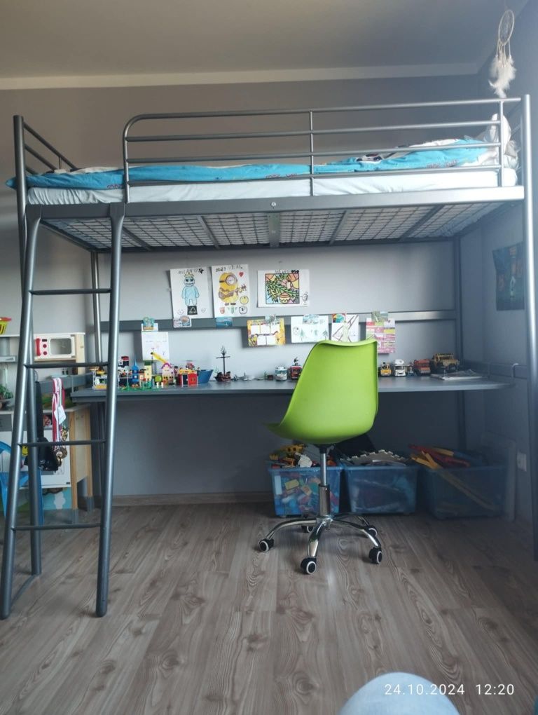 Łóżko piętrowe z biurkiem IKEA
