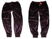ALT fioletowe satynowe spodnie dresowe damskie 44