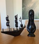 Esculturas Pau Preto Arte Africana em Madeira