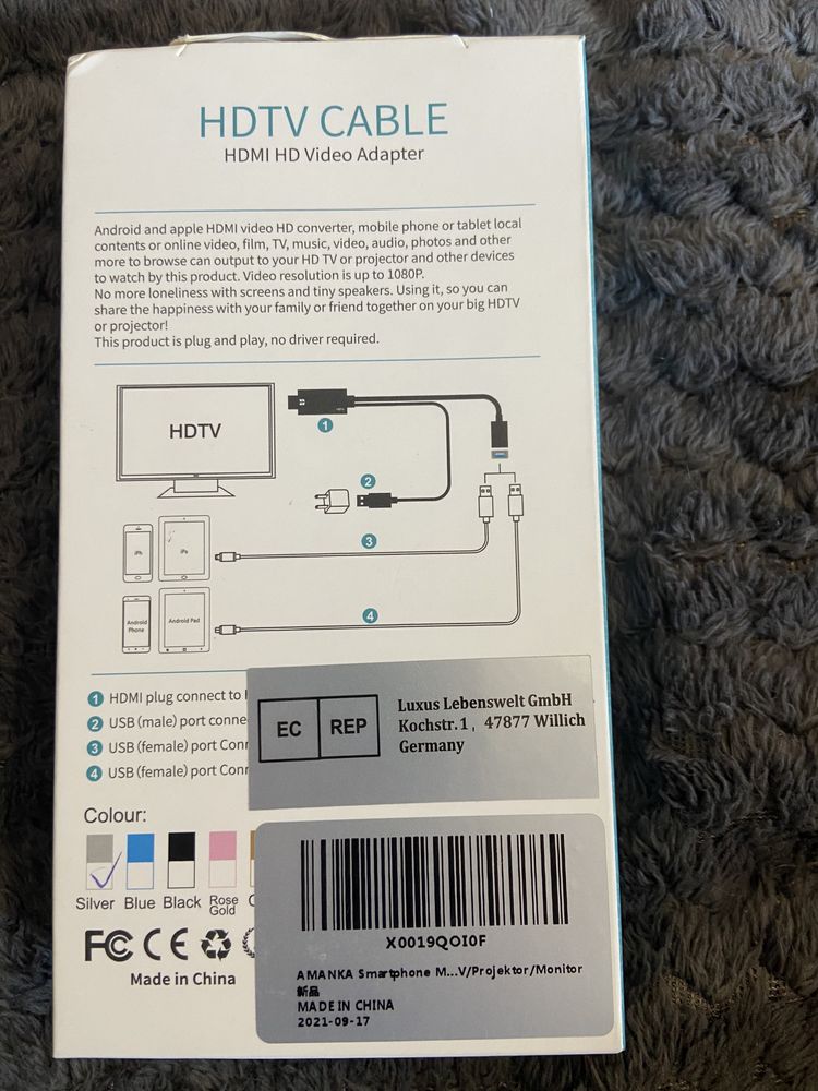 Kabel hdtv, adapter wideo hdmi hd