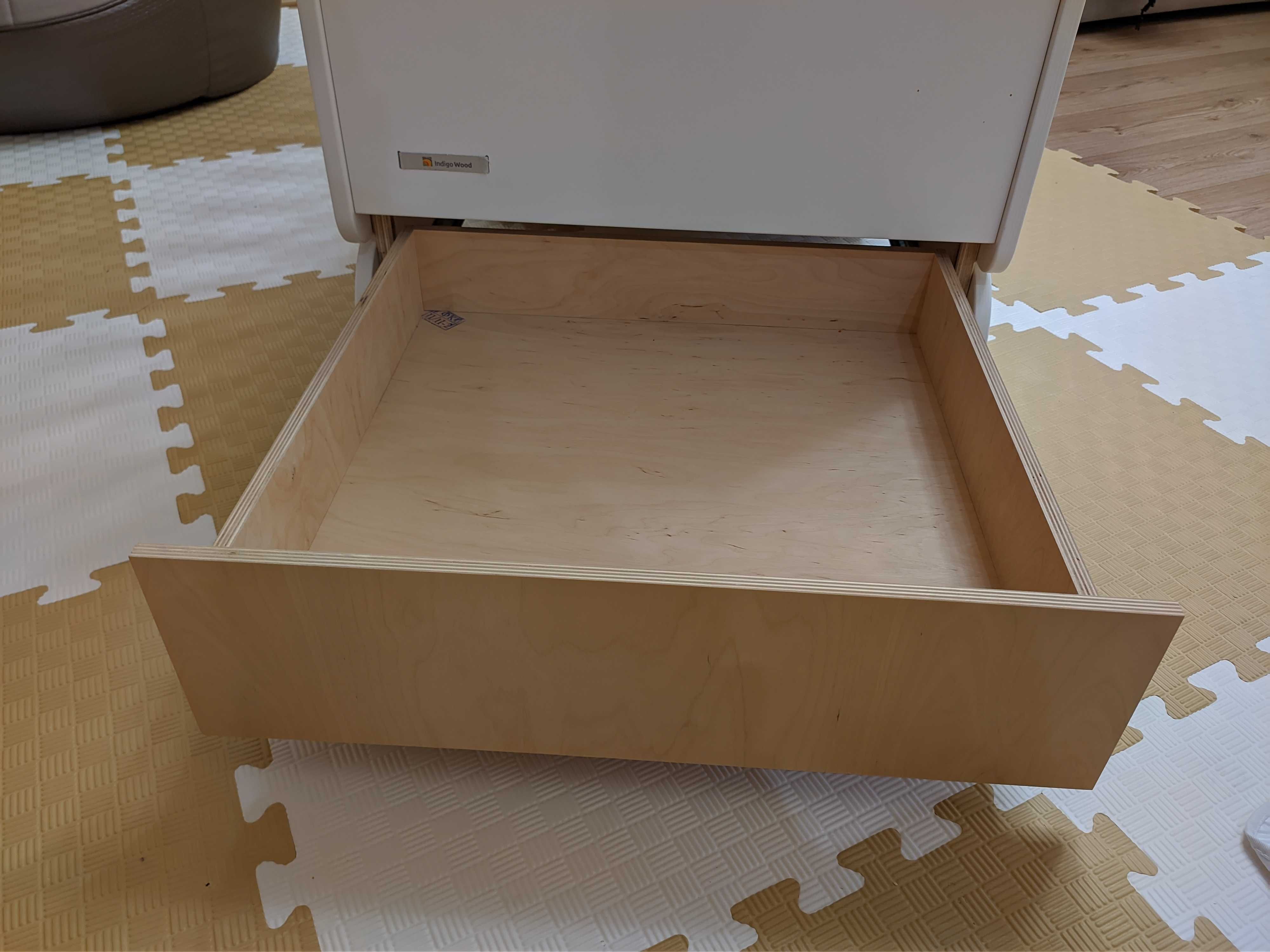 Ліжечко Nova Kit біле/натуральне дерево