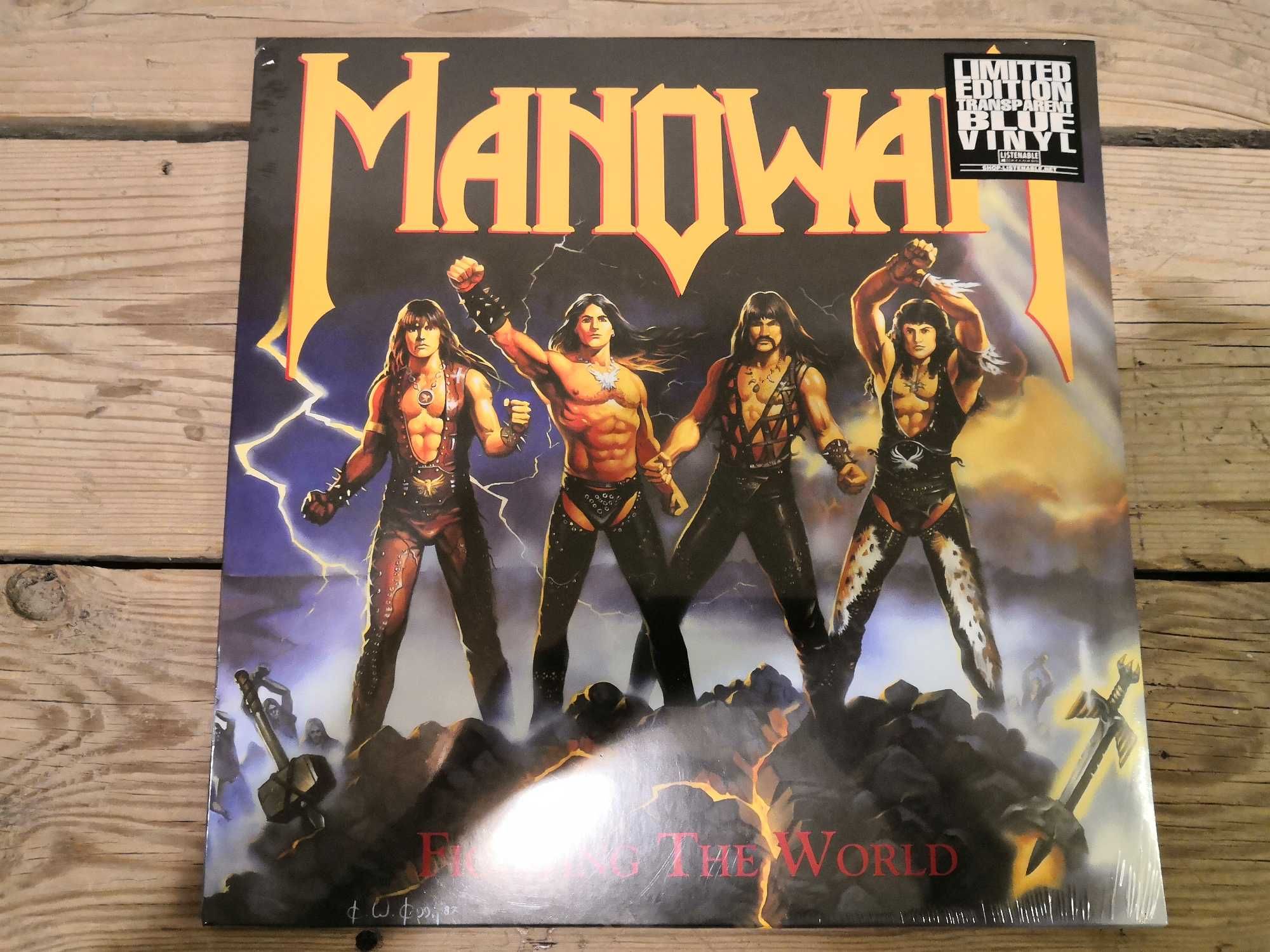 Manowar Fighting the World kolorowy winyl LP nowy w folii