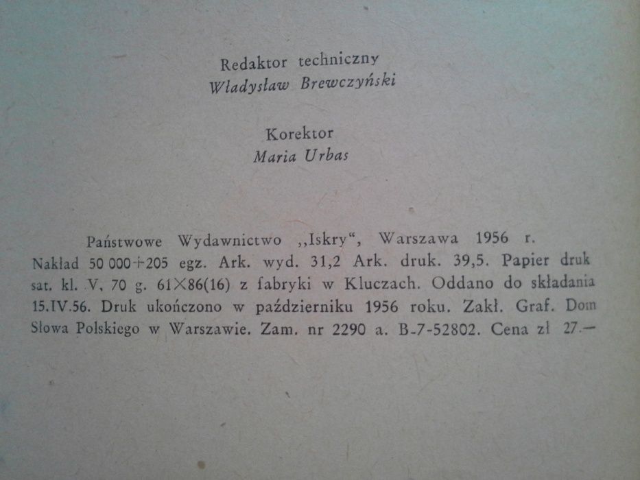 Pogromca Zwierząt, James Fenimore Cooper, wydanie 1956r.