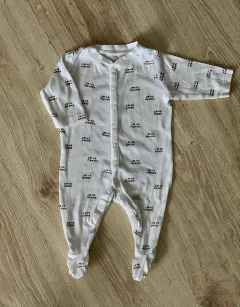 Piżamka śpiochy pajacyk H&M napisy