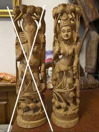 Индийская резная статуэтка, сандаловое дерево богиня Лакшми