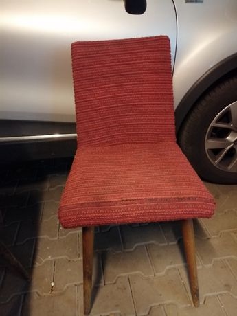 Krzesło PRL czerwone