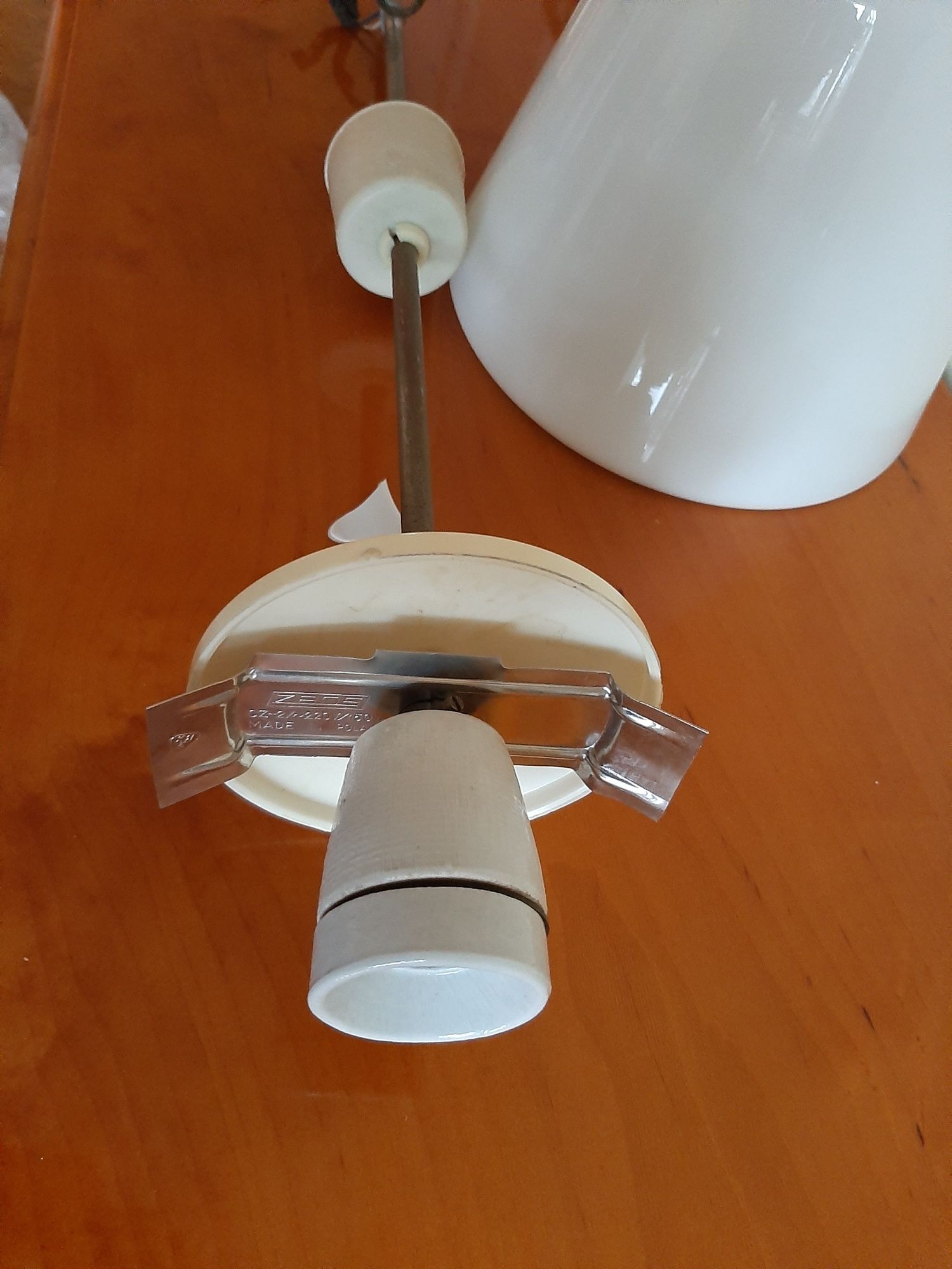 Szklana lampa wisząca vintage styl art deco