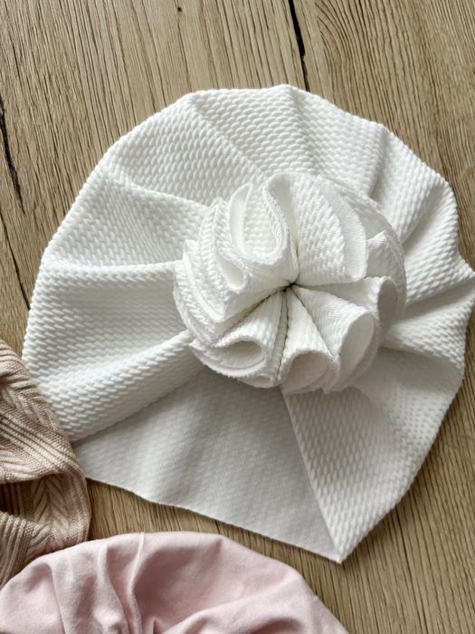 Komplet czapka turban zestaw dziewczynka niemowlę 6-12 miesiecy