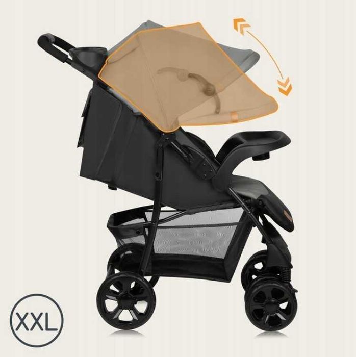 WÓZEK Spacerowy Spacerówka LEKKI Składany Duże Koła + TORBA