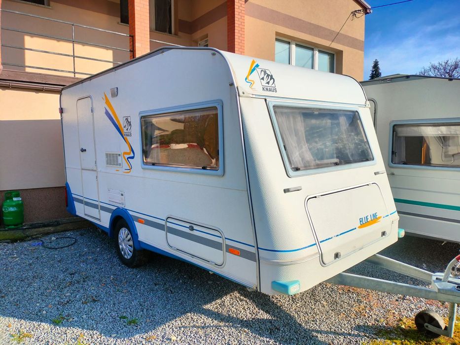 KNAUS Blue line  Knaus blue line 2003 rok dmc 850kg sucha stan bdb WC bagażnik rowerowy