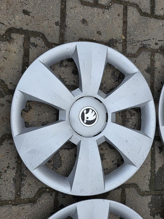 Kołpaki 15'' Srebrne SKODA Fabia III Rapid ORYGINAŁ komplet