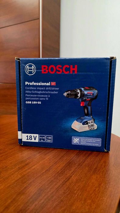 Akumulatorowa wiertarko-wkrętarka udarowa BOSCH GSB 18V-55