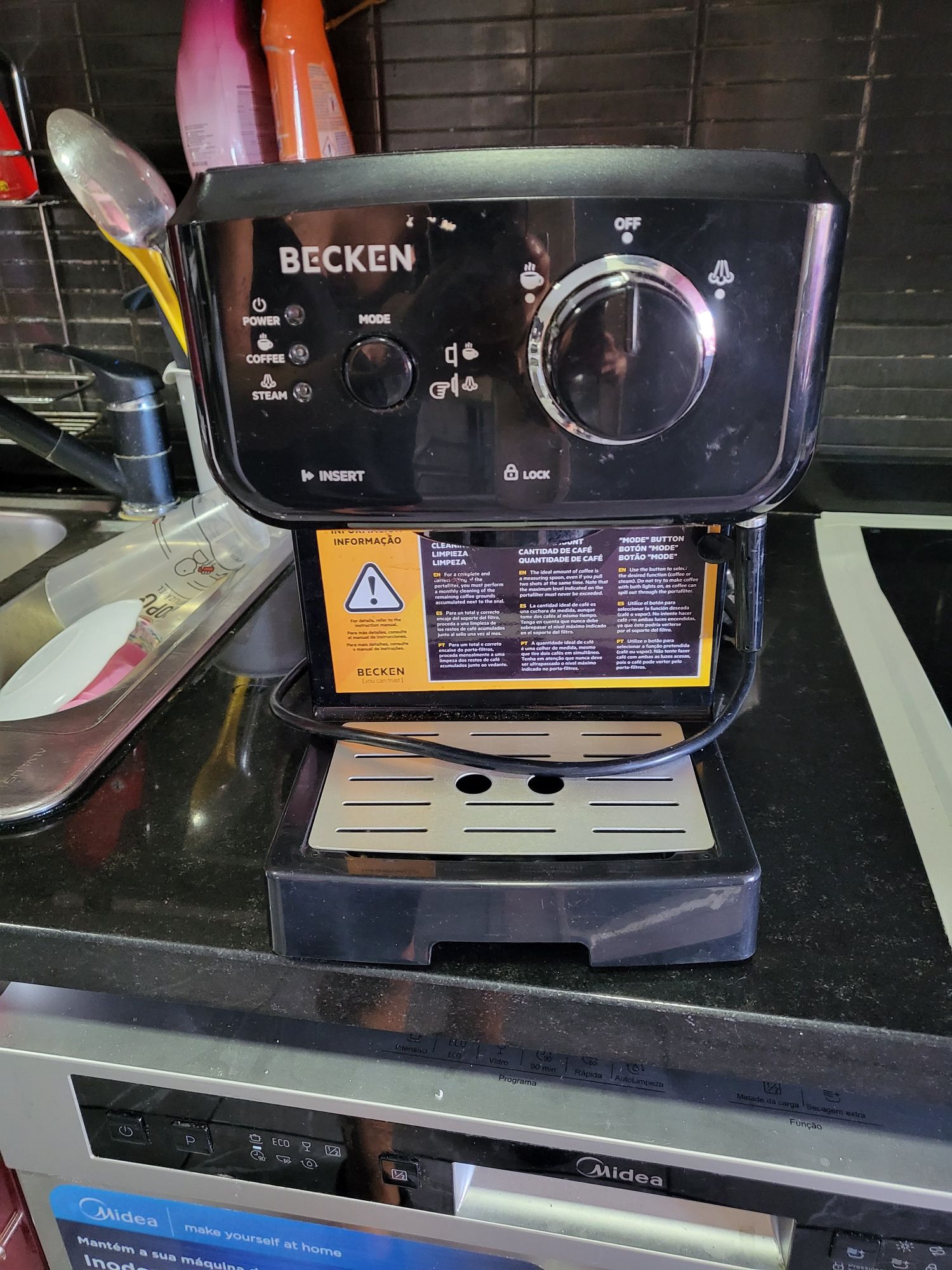 Máquina de café com manipulo