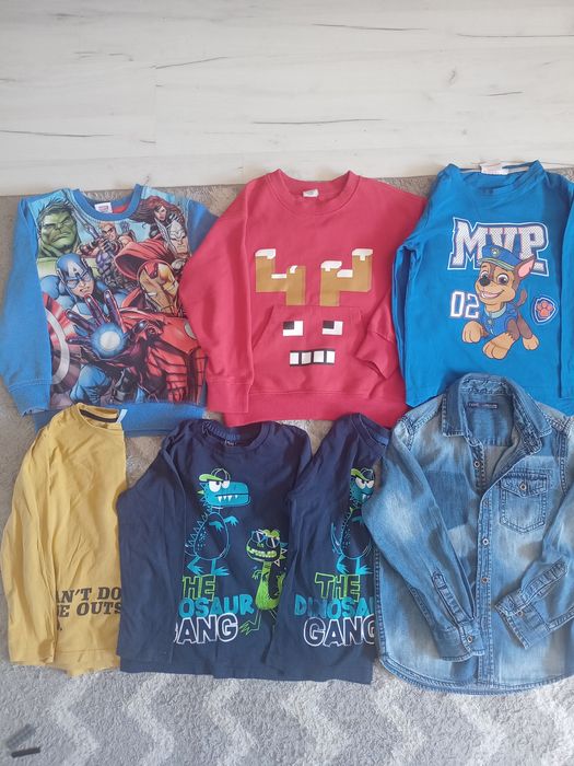 Zestaw bluzki i bluzy + koszula długi rękaw