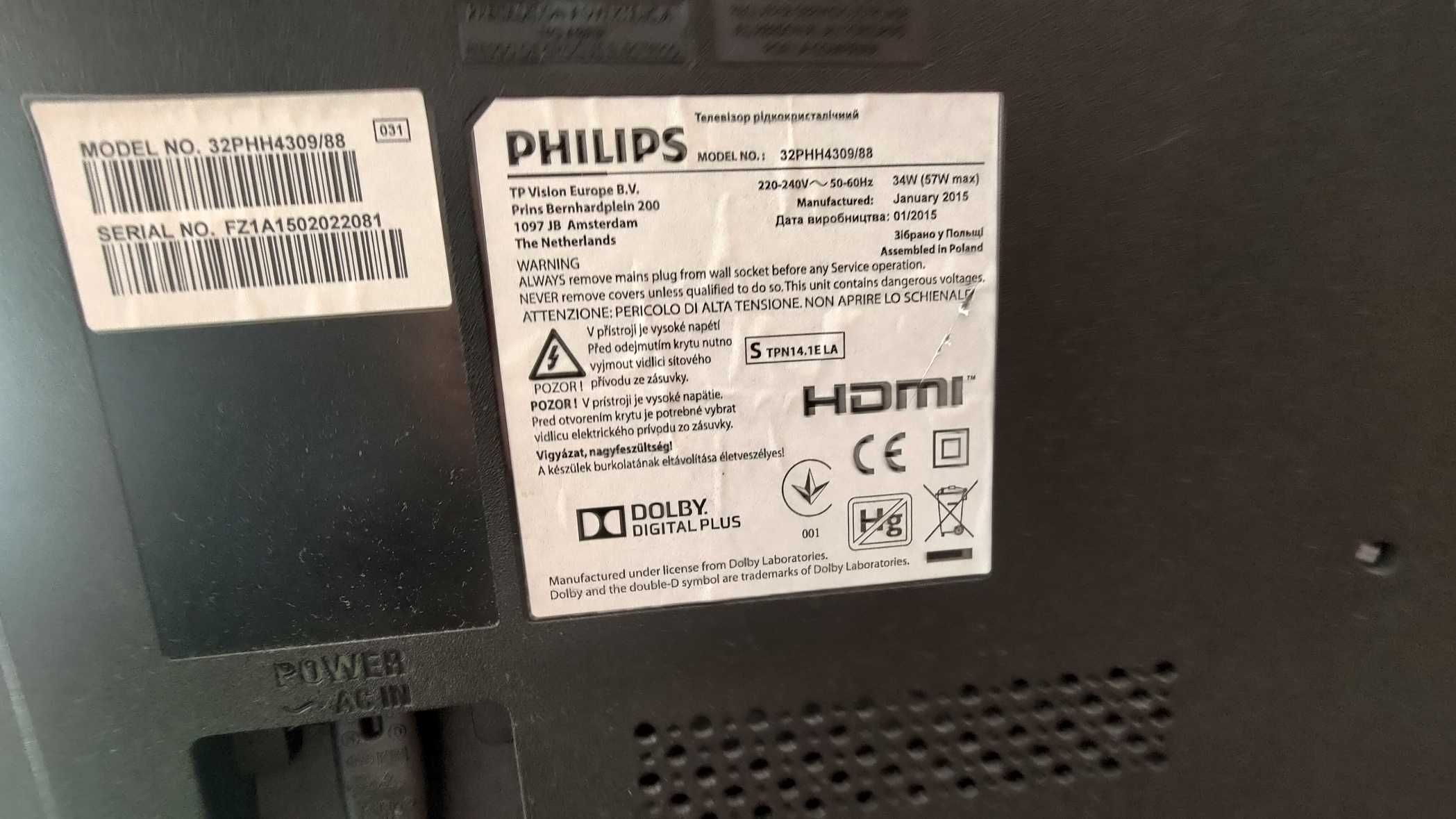 Telewizor PHILIPS 32PHH4309