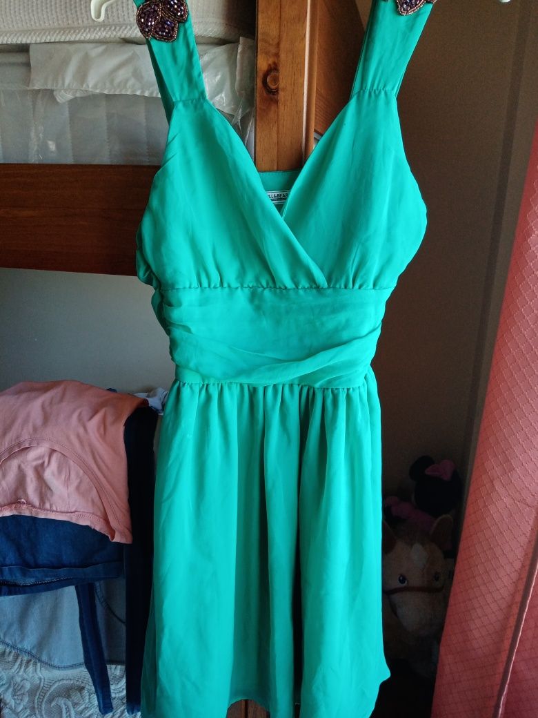 Vestido verde água