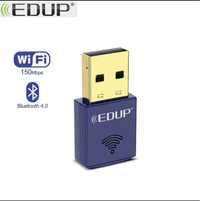 Wi-Fi адаптер EDUP, 150 Мбит/c, bluetooth, usb, синий