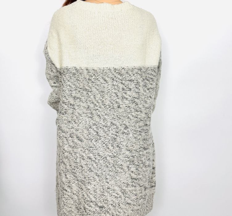 Sweter sukienkowy ombre z warkoczami XL 42 TU