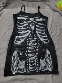 Sukienka hallowenowa, hallowen szkielet kościotrup L