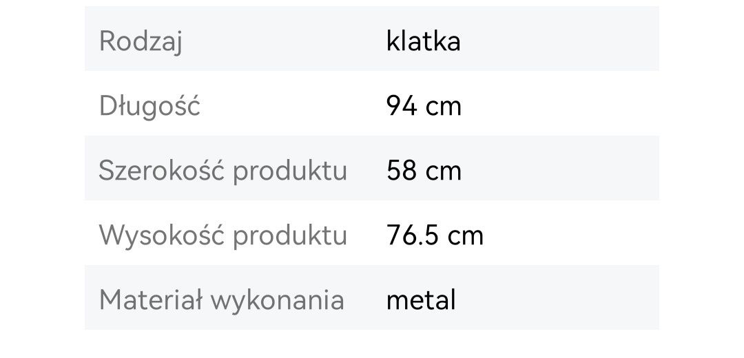 Klatka kennelowa 94x58x76,5