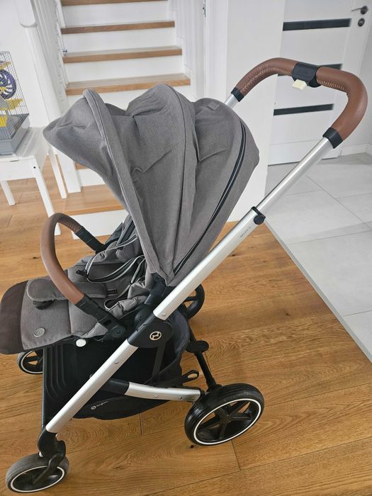 Cybex Balios S – spacerówka – kolor Manhattan Grey + rączka ze skóry