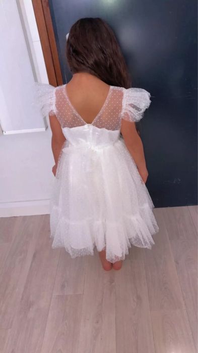 Сукня біла сніжинка дитяча плаття біле платье детское белое снежинка