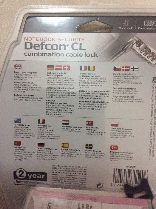 Vendo cadeado Targus para portátil / computador (novo)