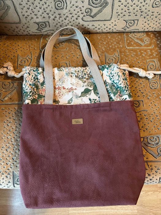 Torebka worek "DUOBAG" w kolorze burgundowym