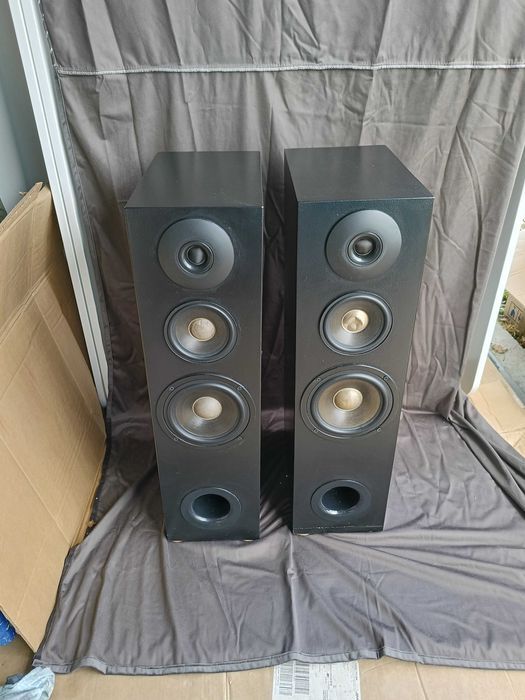 Amplituner Unitra, Kolumny głośniki trójdrożne 120WATT Kable, Zestaw