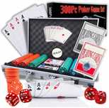 ZESTAW DO POKERA 300 ŻETONÓW Żetony Gry Poker Chips Set Karty Walizka