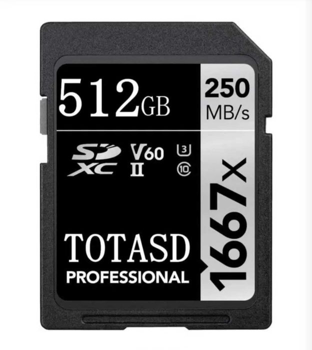 Флешка TotaSD SDXC 512Gb V60 II Карта пам'яті як флешка