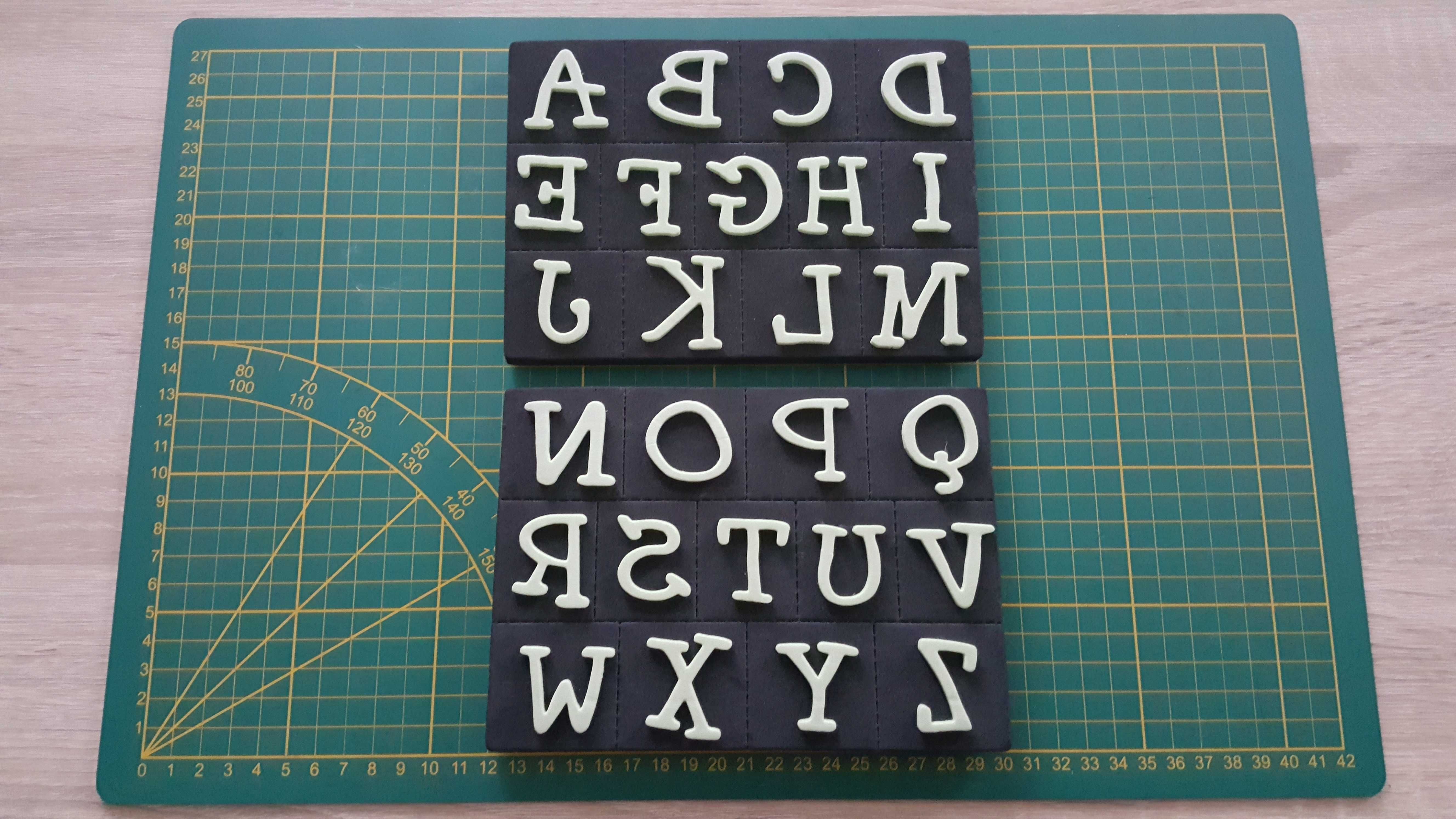 Nowe piankowe pieczątki alfabet- dwustronne