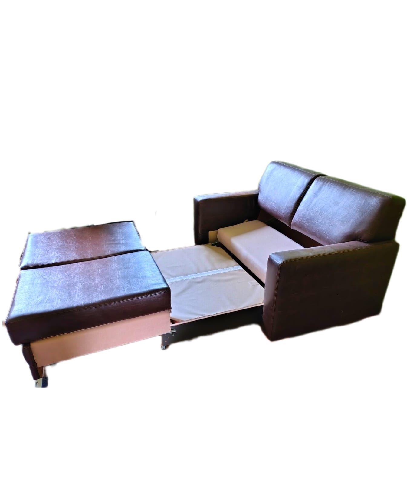 Skórzana sofa z funkcją spania, kanapa wypoczynek