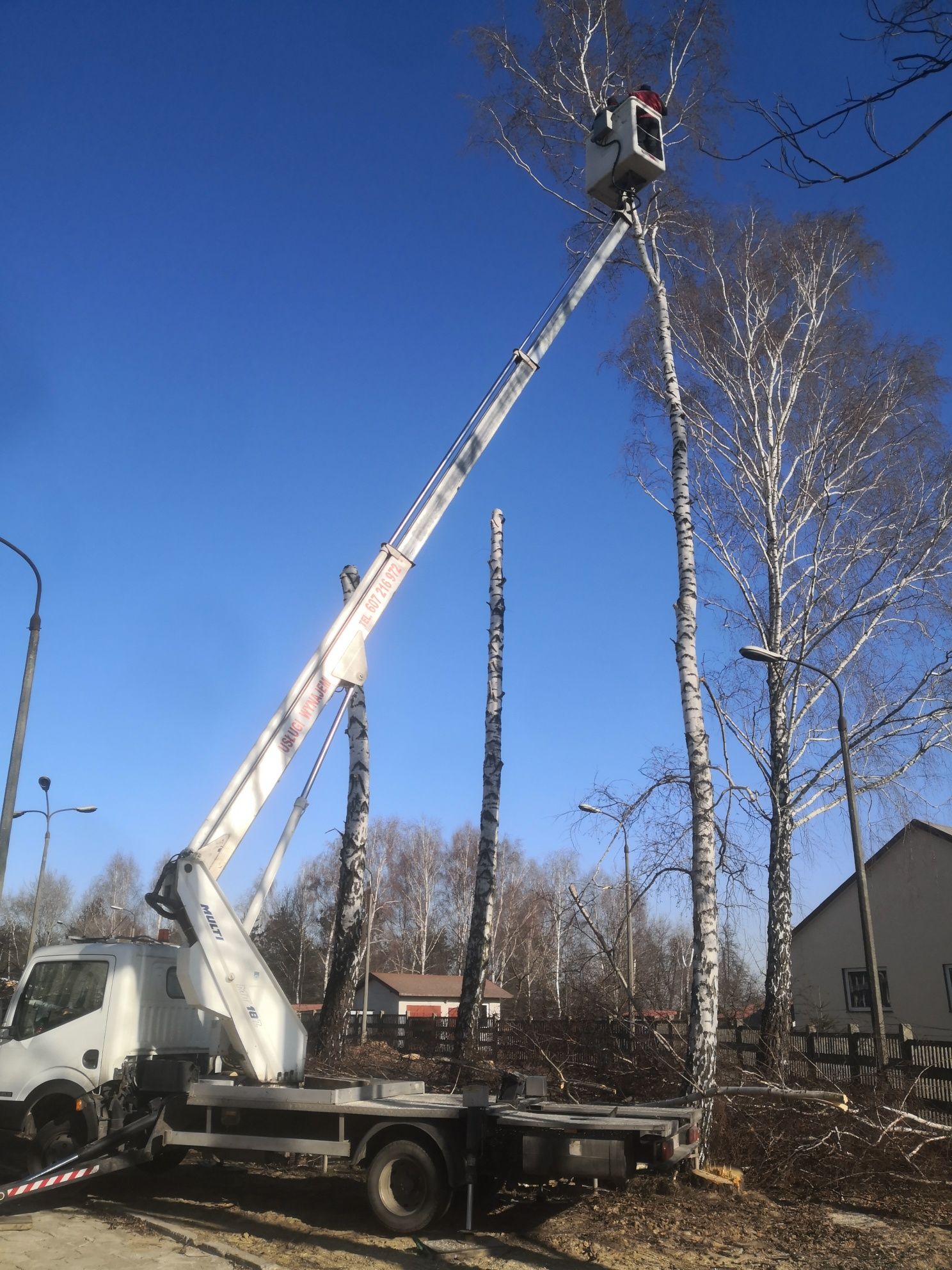 Podnośnik koszowy, usługi, wynajem, Sieradz i okolice.