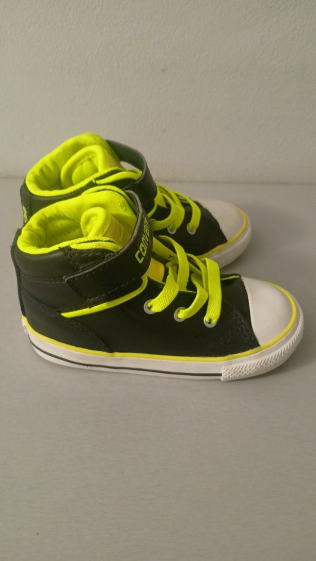 Trampki Converse All Star tenisówki adidasy czarne neonowe 24 wysokie