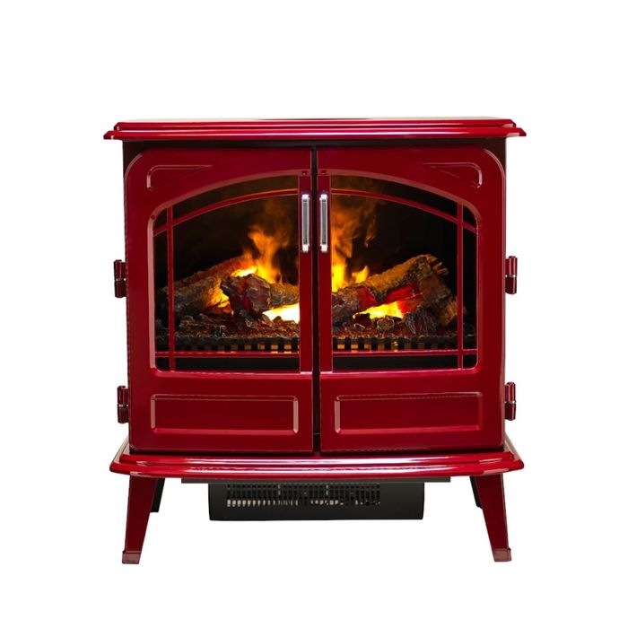 Elegancki czarny kominek elektryczny wolnostojący Dimplex Grand Rouge