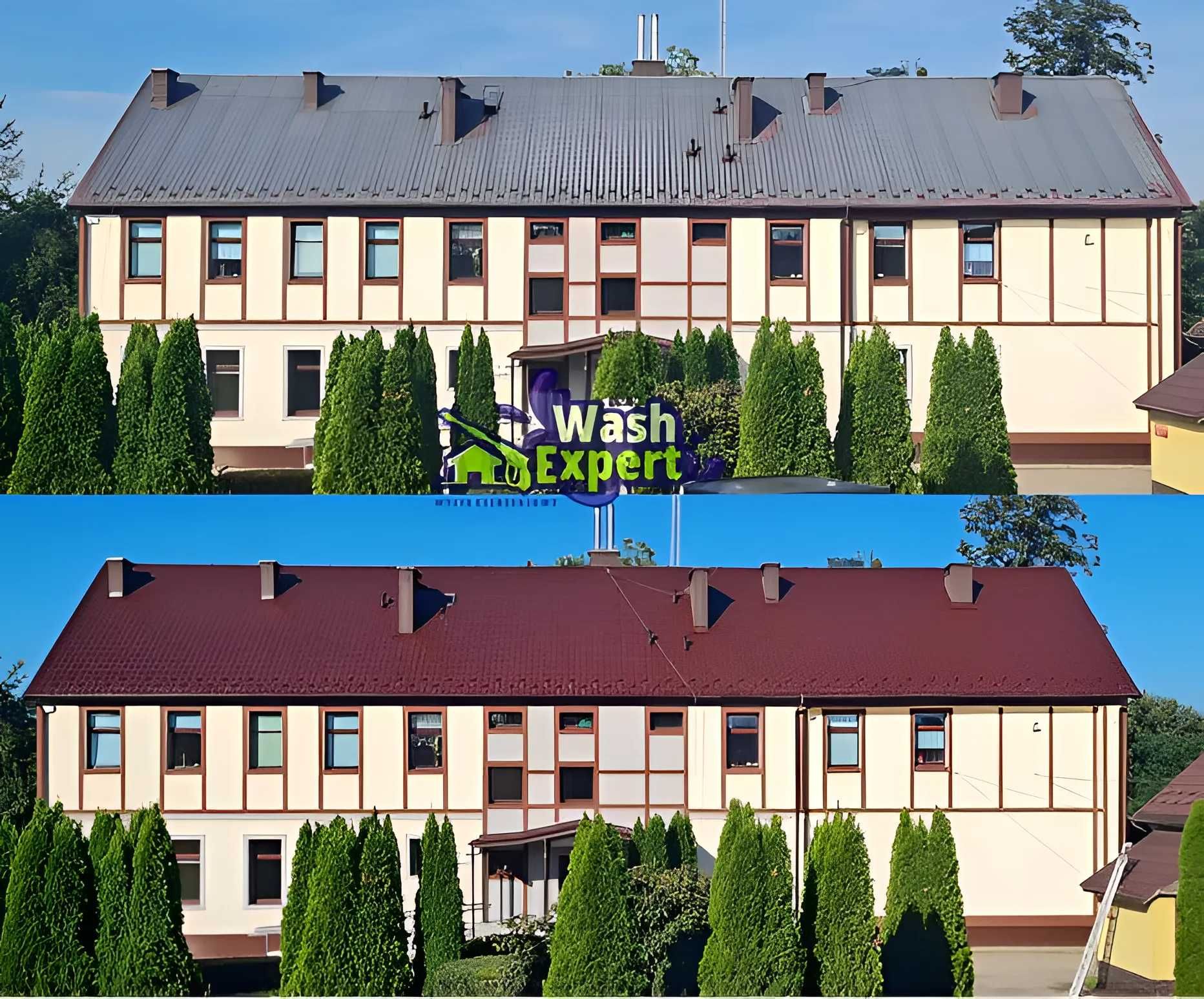 Mycie dachów , elewacji , kostki brukowej oraz malowanie dachów