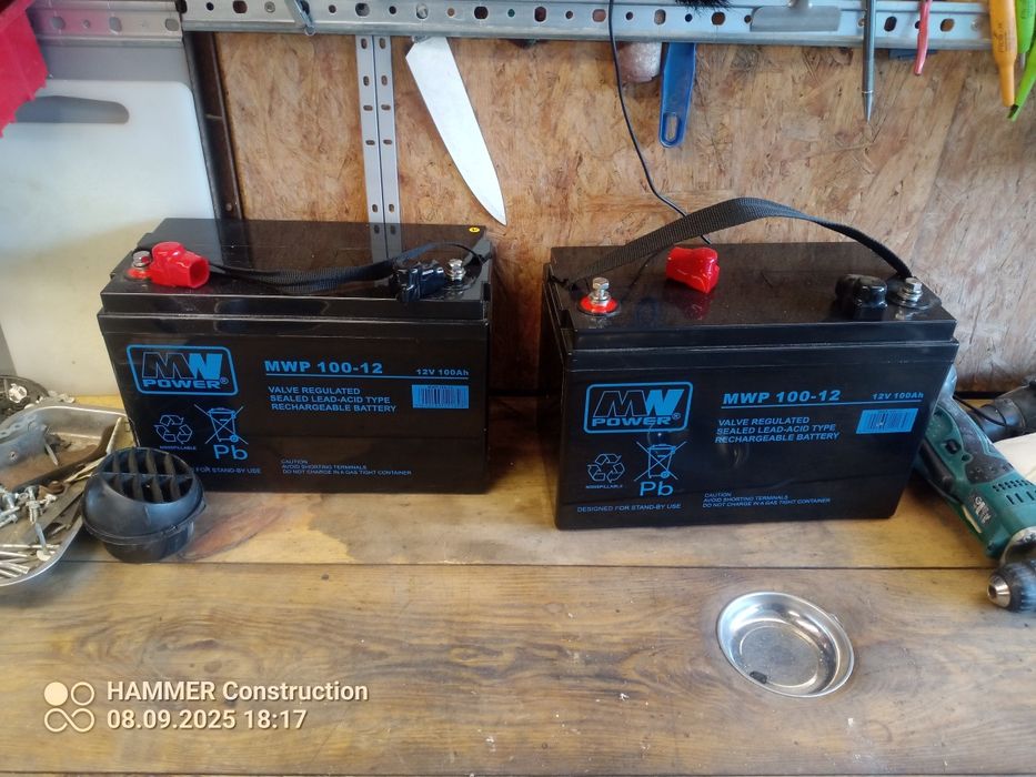 Akumulator do kampera 2x100 A