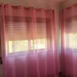 Cortinados cor de rosa