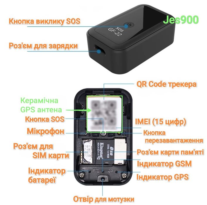 Трекер GF-22 GPS для контроля местоположение с магнитом и микрофоном