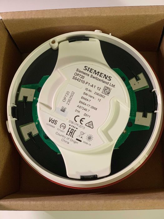 Detetor Ótico de fumos OP720 Siemens