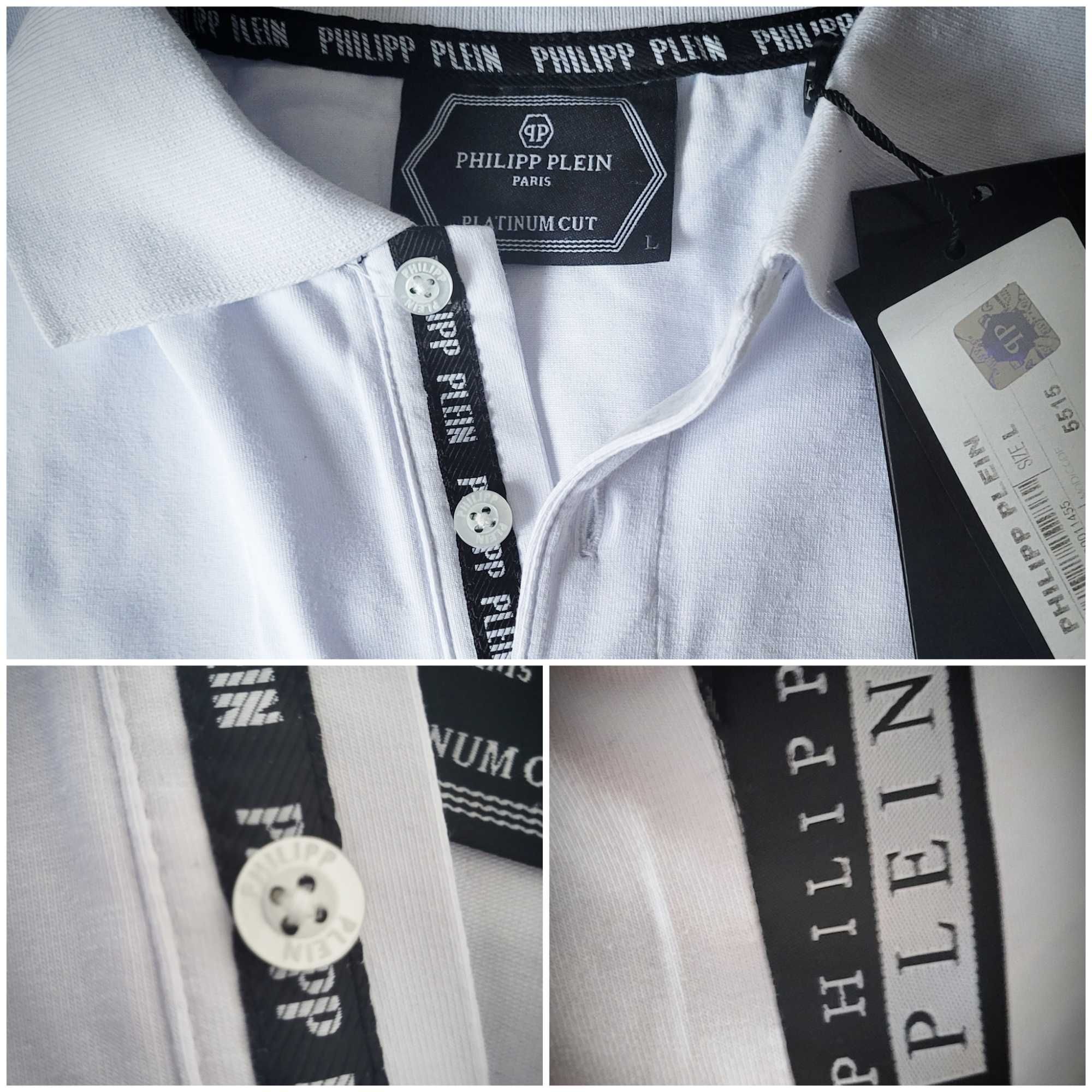 Philipp Plein Koszulka Polo Męskie S-XXL biała