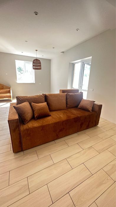 Диван помаранчевий, 220*100 см, доставка і хімчистка включена