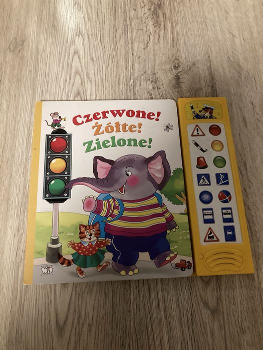 Czerwone żółte zielone książeczka dźwiękowa zasady ruchu drogowego